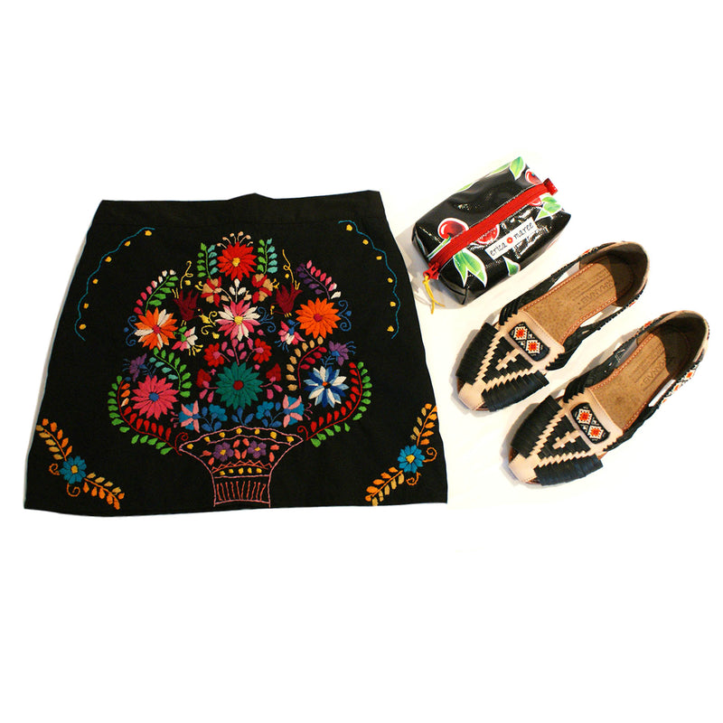 mexican skirt in black
