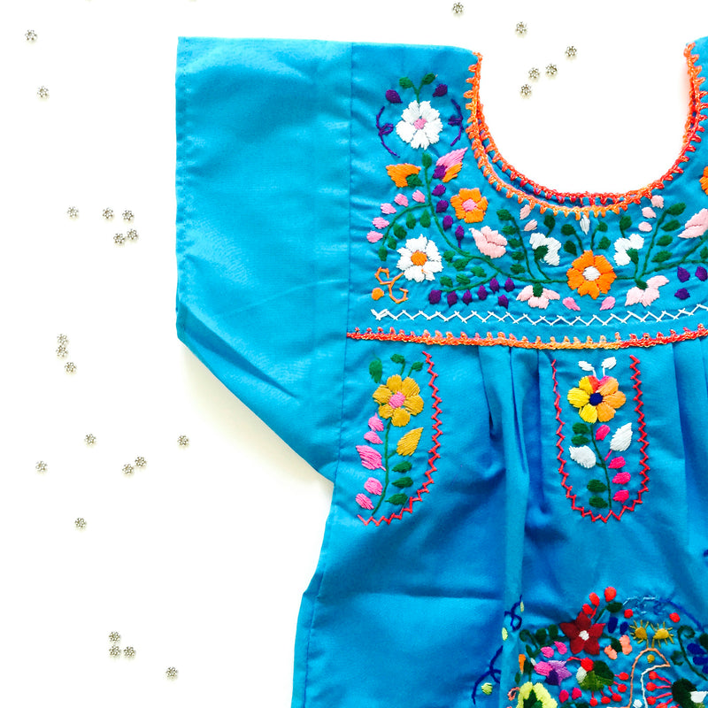 mexican embroidered summer dress
