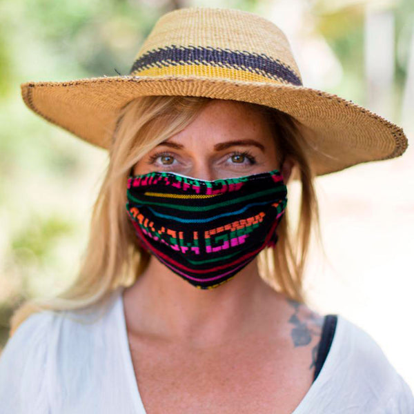 embroidered face mask