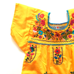mexican kids dress in yellow