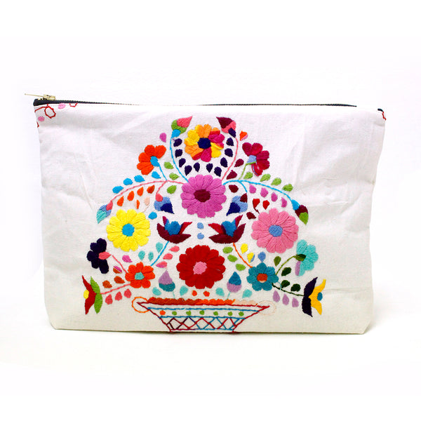Mexican embroidered clutch